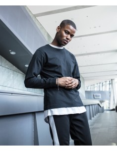 B-BY091-Long Sleeve Tee With Cuffrib 2